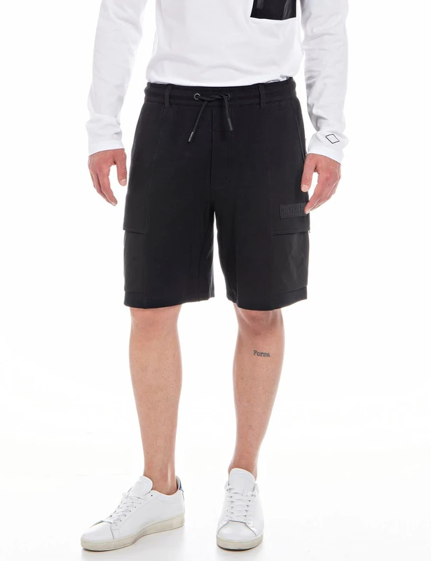 REPLAY Adult M9941 Pure Logo Shorts, Black 098, M