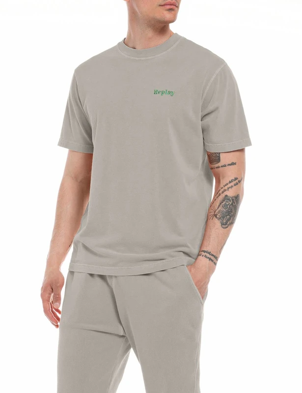 REPLAY Men's M6588 T-Shirt, Nepali Grey 585, S