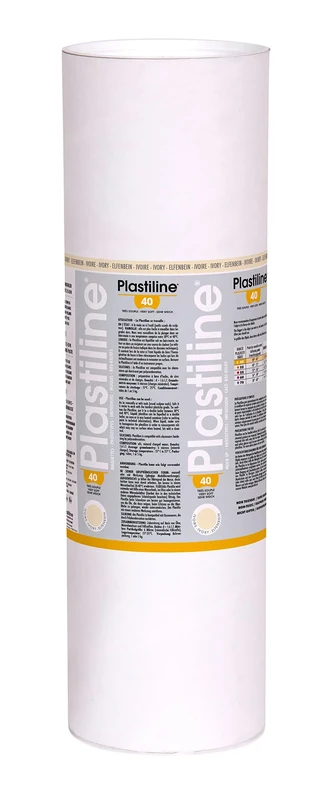 Plastiline 10140T - Plastiline tube - Modelling Paste, High Precision -Sculpting, Moulding - Hardness 40 (very soft) - 10 kg - Ivory shade. Made in France