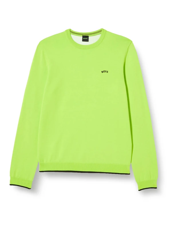BOSS Men's Rallo Knitted Sweater, Bright Green325, M