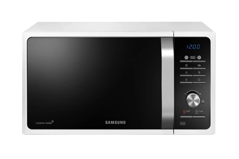 Samsung MS23F301TAW Solo Microwave with Healthy Cooking, 800W, 23 Litre, White