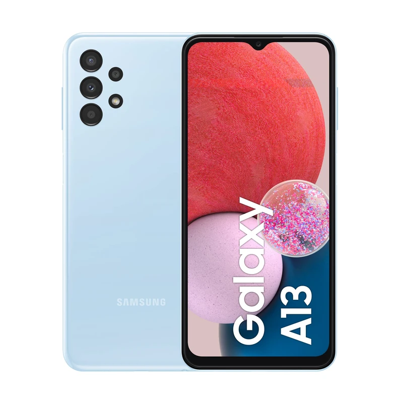 Samsung Galaxy A13 Android Smartphone,Dual+Exa Core Processor, Infinity-V 6.6¹ Display, Android 12.3GB RAM, 32GB Internal Memory Expandable² Battery 5,000mAh³, Light Blue