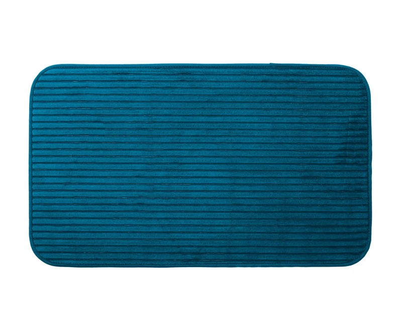 Gözze - Non-Slip Soft Bath Mat, 100% Polyester, 60 x 100 cm - Petrol