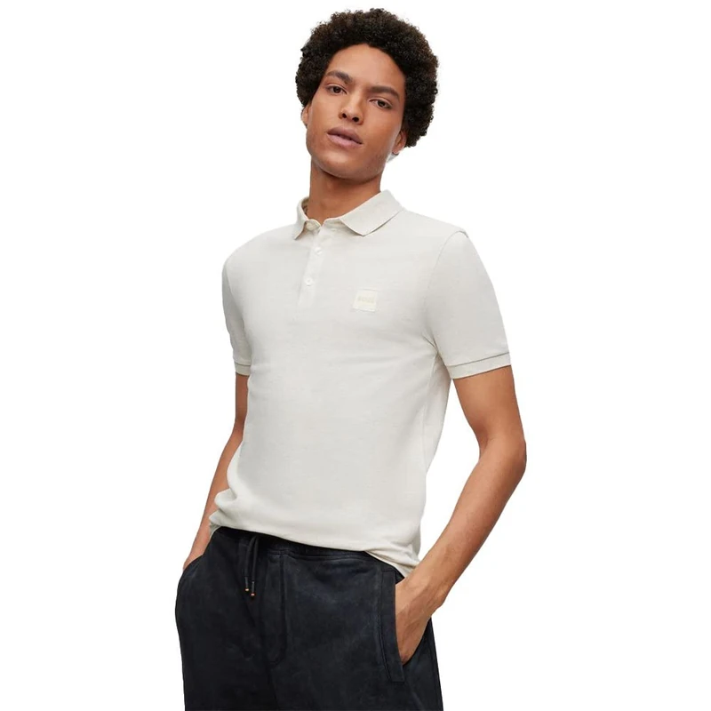 BOSS Mens Polo Shirt Light Beige XL
