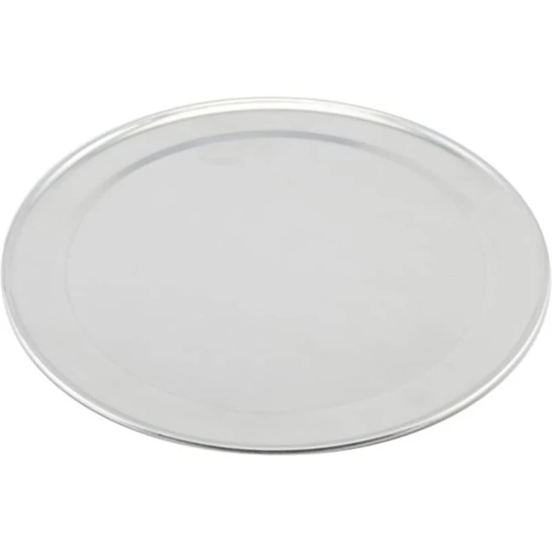 Genware PT-WR14 Aluminium Flat Wide Rim Pizza Pan, 355.6mm Diameter, Pack of 12