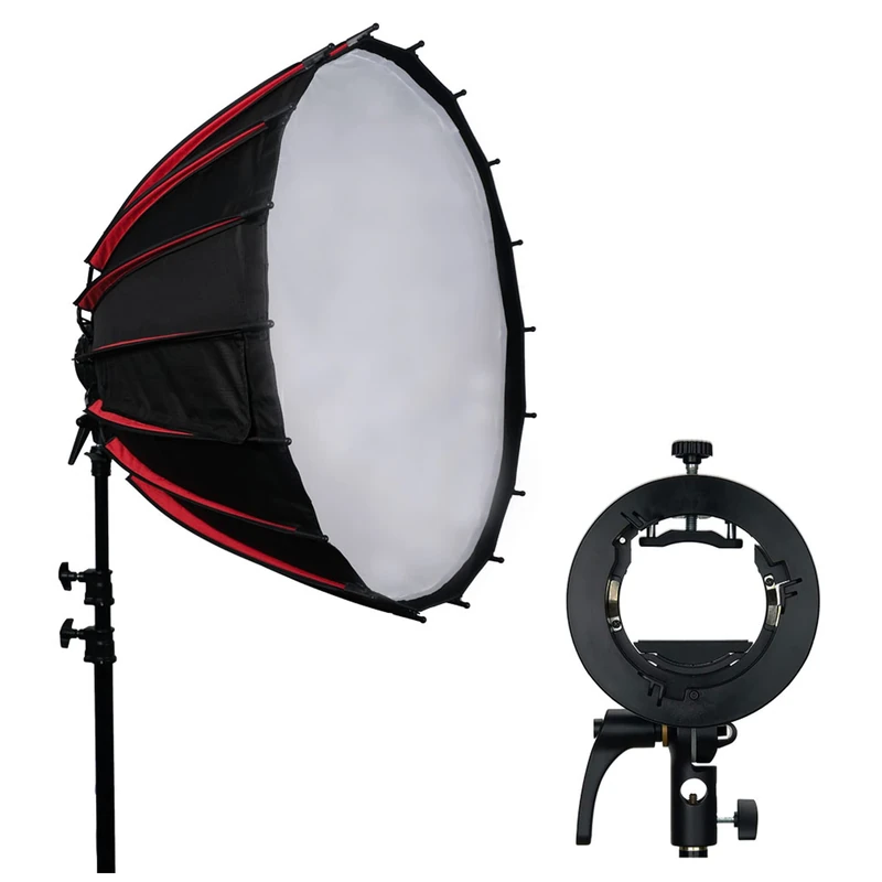Rotolight R120 Collapsible 16 Sided Parabolic Softbox & Eggcrate – Compatible with all AEOS, NEO and LED lights with ¼” 20 thread - Light Shaper for Location and Studio Settings