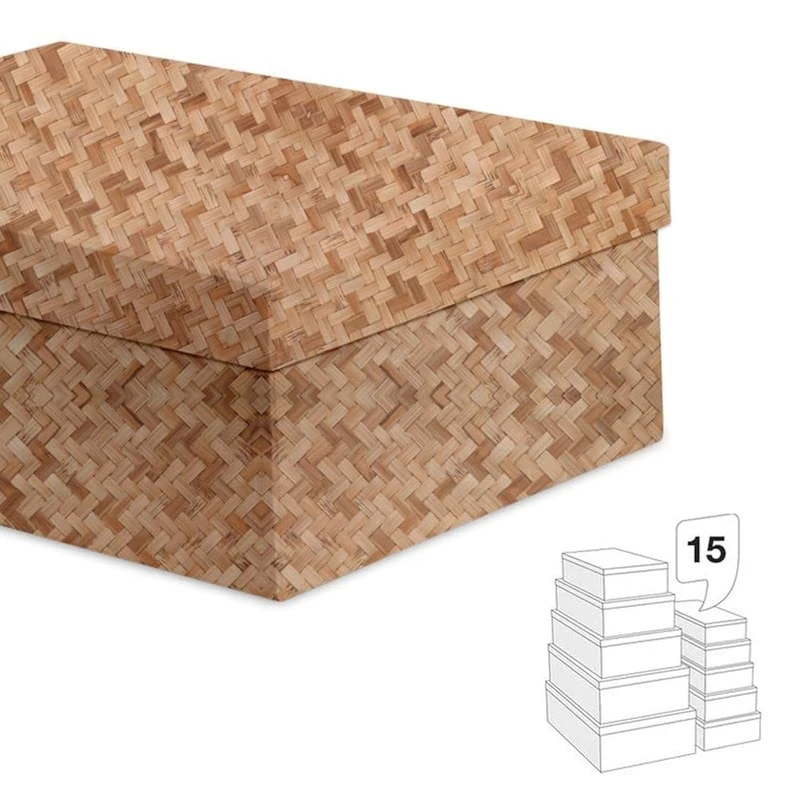 Set of 15 braided effect boxes - Image 1
