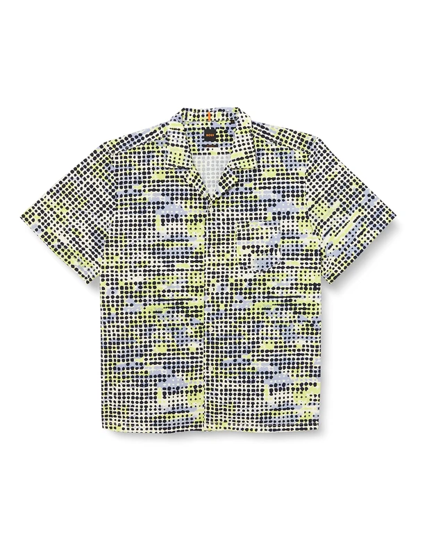 BOSS Men's Rayer Shirt, Light Beige277, M