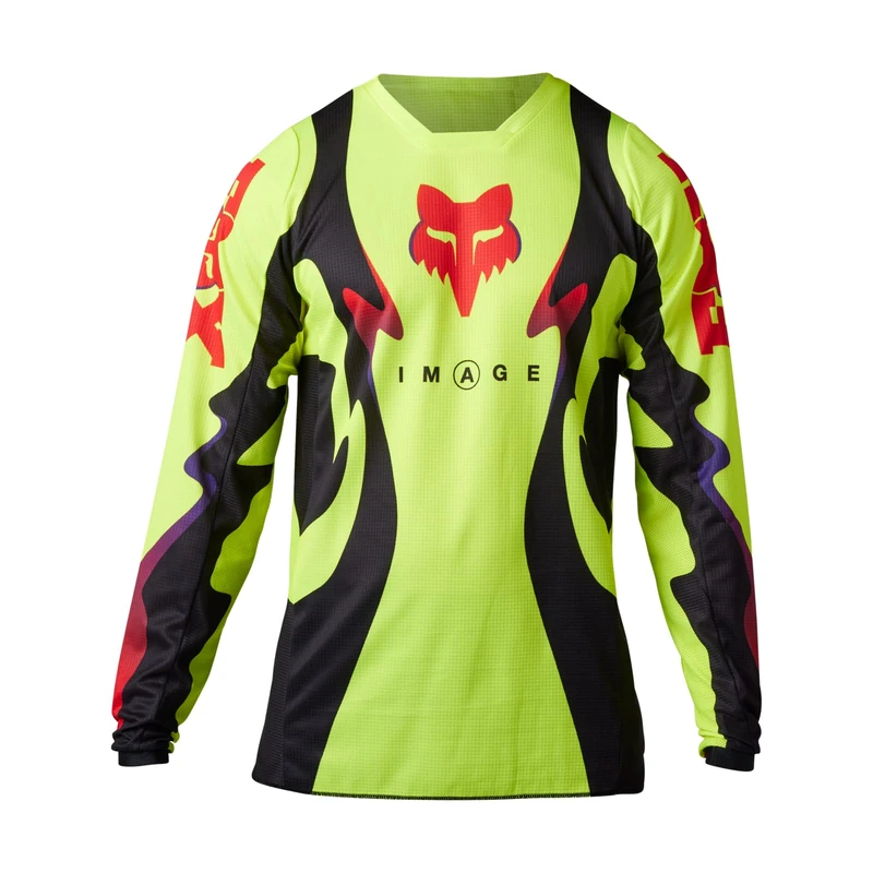 Fox Racing Men's 180 KOZMIK Jersey, Fluorescent Yellow, L - Image 1
