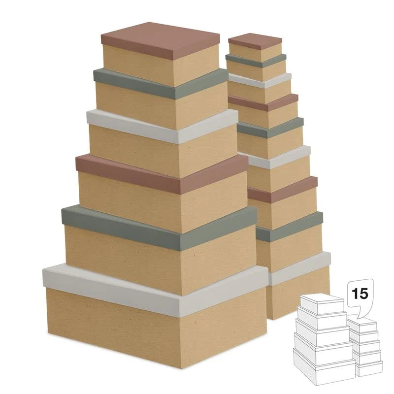 Set of 15 craft boxes