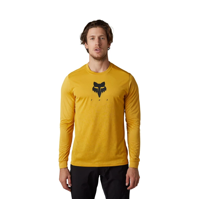 Fox Racing Men's Ranger Tru Dri Ls Mountain Bike Jersey, Daffodil, Small