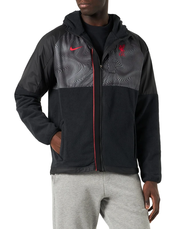 Liverpool F.C. Men's Season 2022/23 Official Away T Shirt, Black/Siren Red, M UK