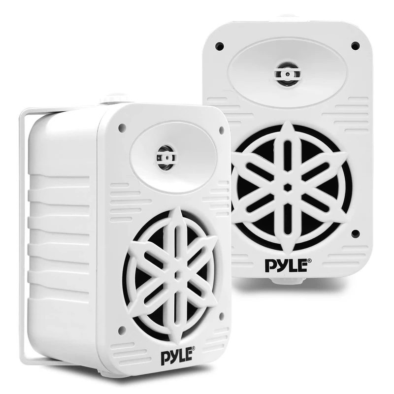PyleUsa Indoor Outdoor Speakers Pair-500 Watt Dual Waterproof 5.25” 2-Way Full Range Speaker System w/ 1/2”High Compliance Polymer Tweeter - in-Home, Boat, Marine,Deck,Patio,Poolside (White) PDWR55WT