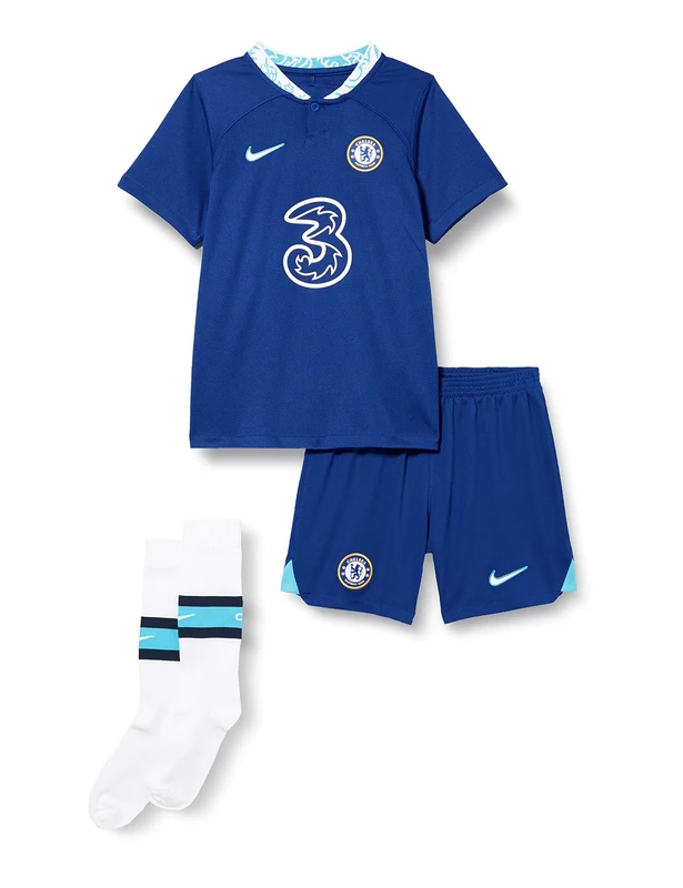 Chelsea F.C. Unisex 2022/23 Season Official Home Game Kit, Rush Blue/Chlorine Blue/White, L UK