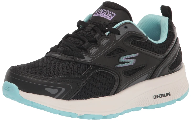 Skechers Go to Running Consistent, Men's Sneakers, Black Aquamarine, 4.5 UK