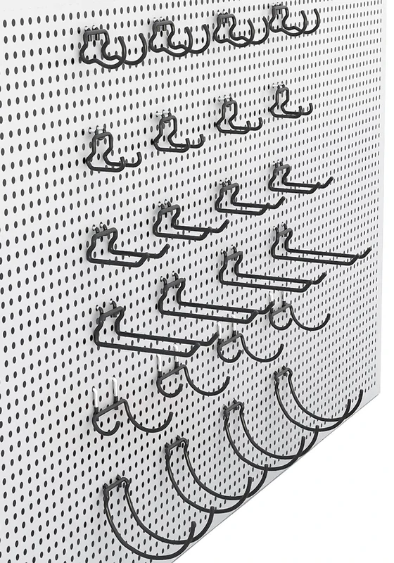 KINOMI 24 Pack Pegboard Hooks Heavy Duty Pegboard Drill Holder Power Tool Holder, Value Set, Large Pegboard Accessories and Hooks for Tools, Power Drills, Art and Craft Supplies etc Black