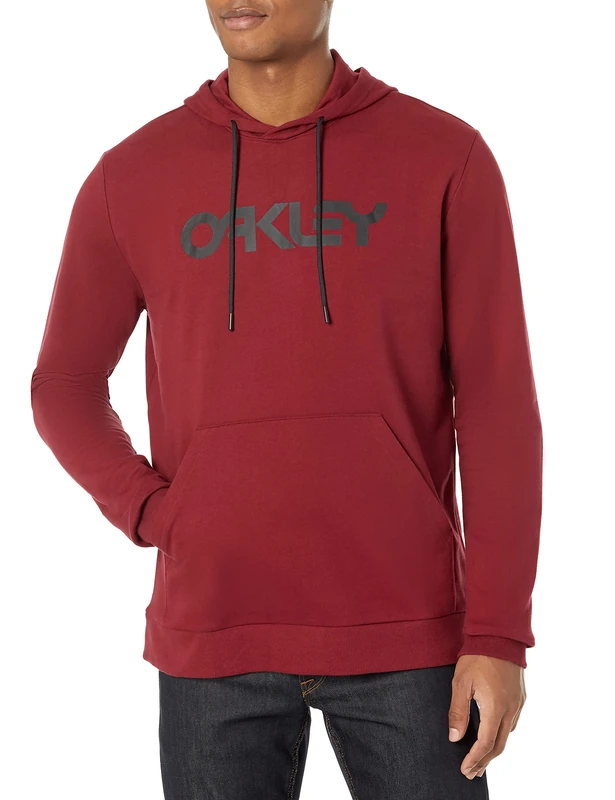 Oakley Unisex's B1b Pullover Hoodie 2.0 Sweatshirt, Black/Iron Red, S