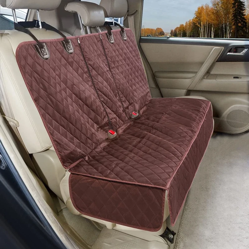 ANOSOSPECIAL Waterproof Child Seat Pad Dog Cover Rear Seat ISOFIX (Coffee Brown XL), Universal Fit Trucks Cars SUVs