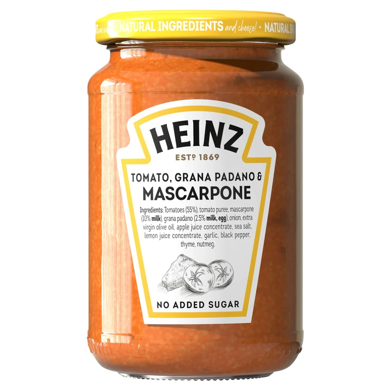 Heinz Pasta Sauce: Tomato, Grana Padano & Mascarpone