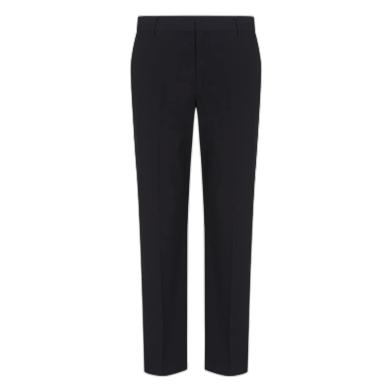 Armani Exchange Men's Icon, Back Logo Patch Wide-Leg Pences Trousers, Black, 32, Black, 22