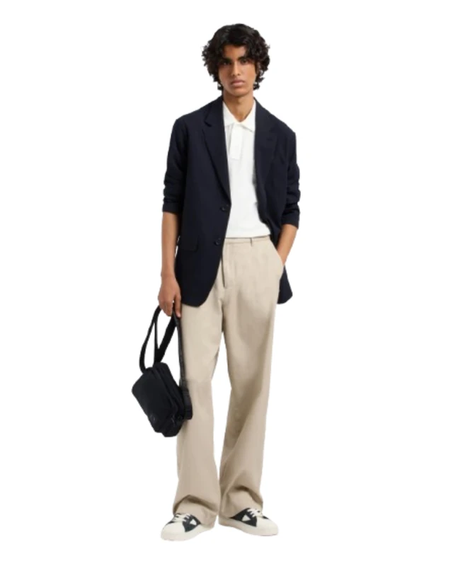 Armani Exchange Men's Blue Edition, Logo Patch, Regular Fit, White, XS, off white, XS