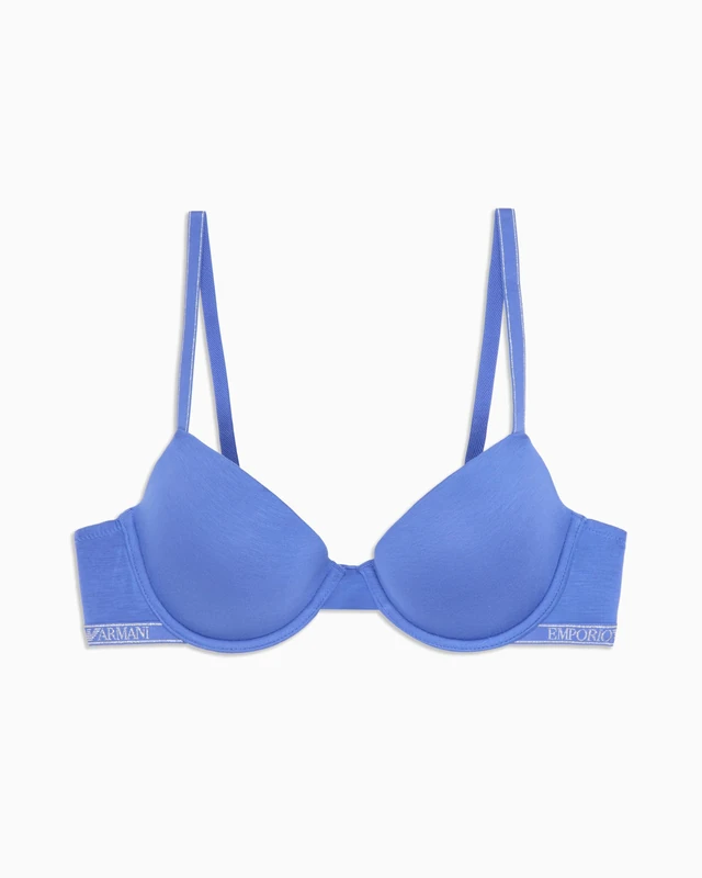 Emporio Armani Woman Essential Studs Push Up Bra Removable Pads Violet 34