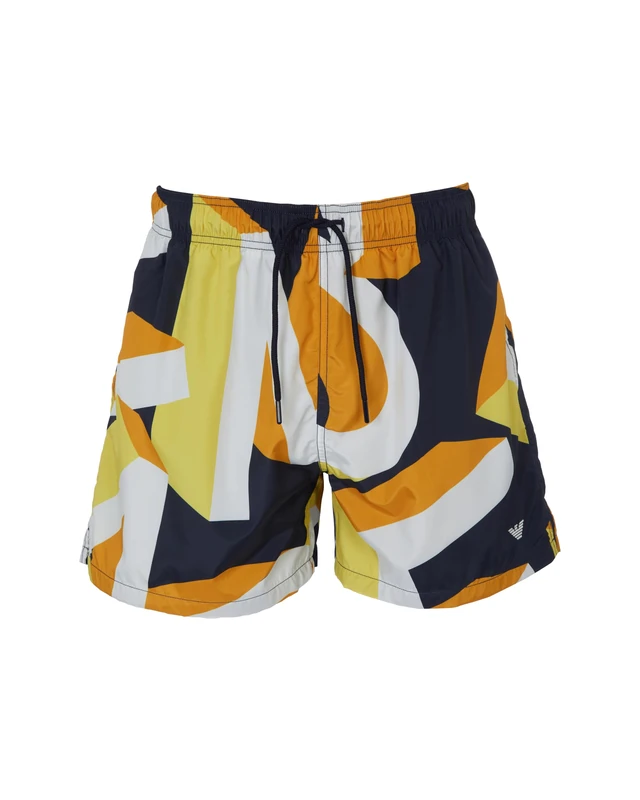 Emporio Armani Man Macro Lettering Mid Boxer Blue S