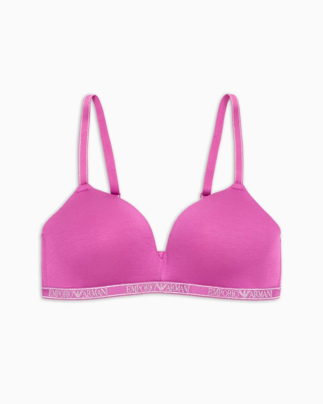 Emporio Armani Woman Essential Studs Padded Triangle Bra Violet M