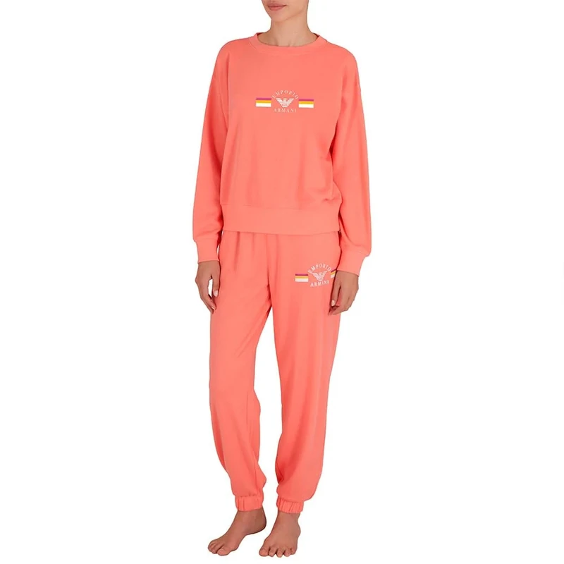 EMPORIO ARMANI Woman Light Terry Tracksuit Set Pink S