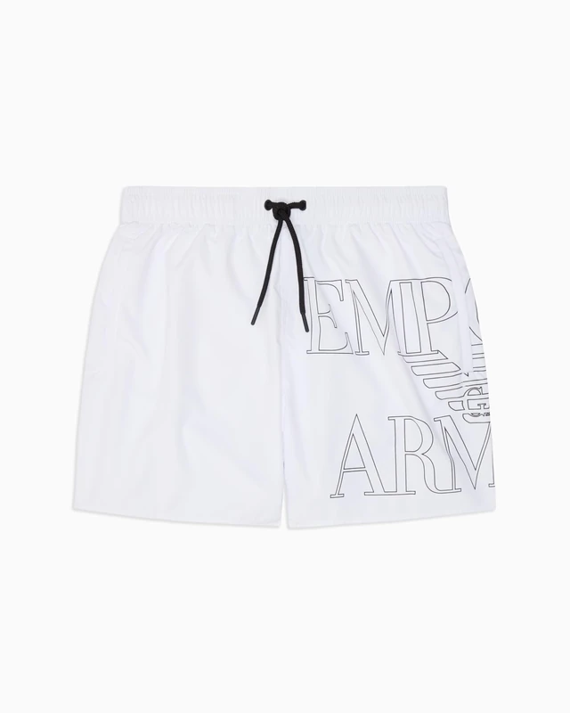 Emporio Armani Man Bold Logo Mid Boxer White S