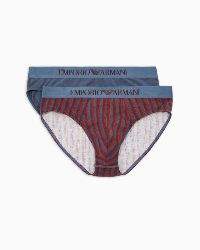 Emporio Armani Man Classic Pattern Mix 2-Pack Brief Blue S