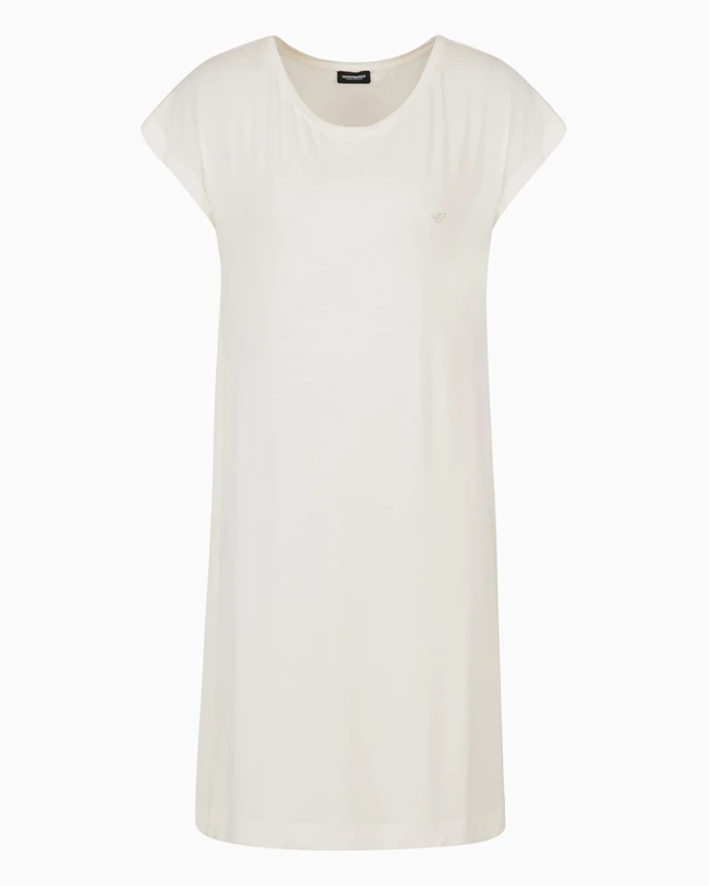 Emporio Armani Woman Essential Studs Short Dressing Gown Beige M