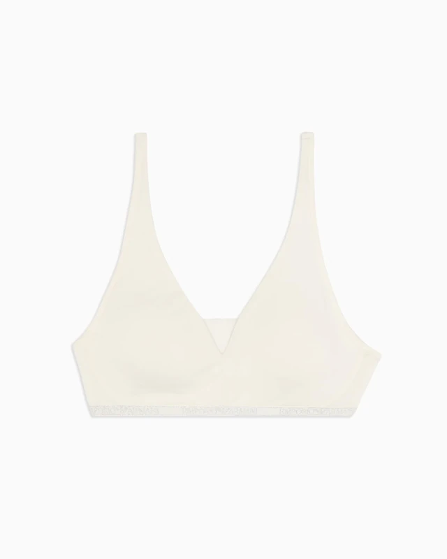 EMPORIO ARMANI Woman Essential Studs Removable Pads Bralette Beige XS