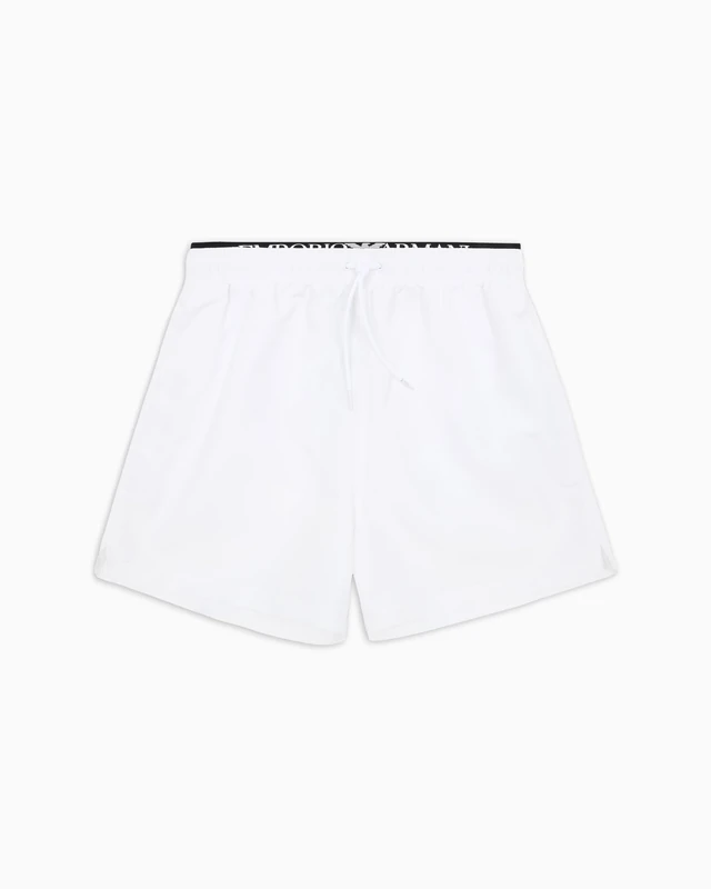 Emporio Armani Man Logo Band Mid Boxer White S
