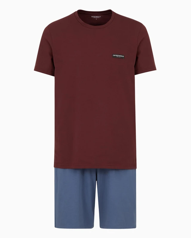 EMPORIO ARMANI Man Logolabel Short Pajamas Red S