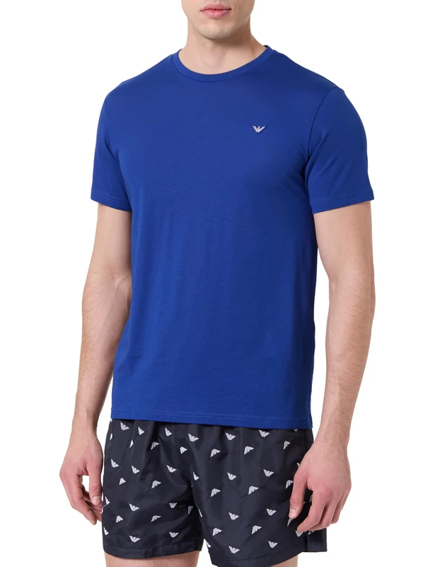 EMPORIO ARMANI Man Essential Round-Neck T-Shirt Blue S
