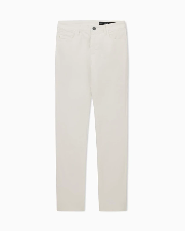 Armani Exchange Women's Essential, 5 Pockets, Tonal Patch Logo, Jeans, White, 28