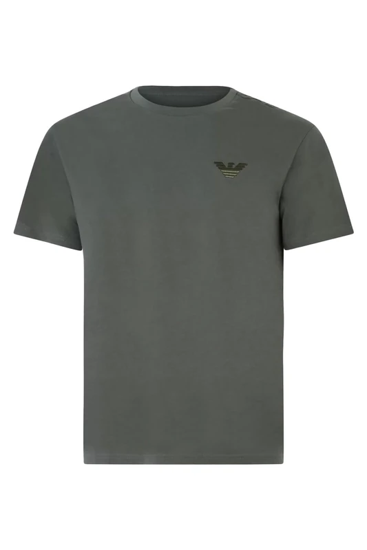 Emporio Armani Man Patch Embroidery Round-Neck T-Shirt Grey M