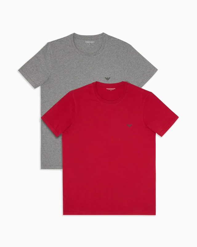Emporio Armani Man Endurance 2-Pack Crew Neck T-Shirt Grey S