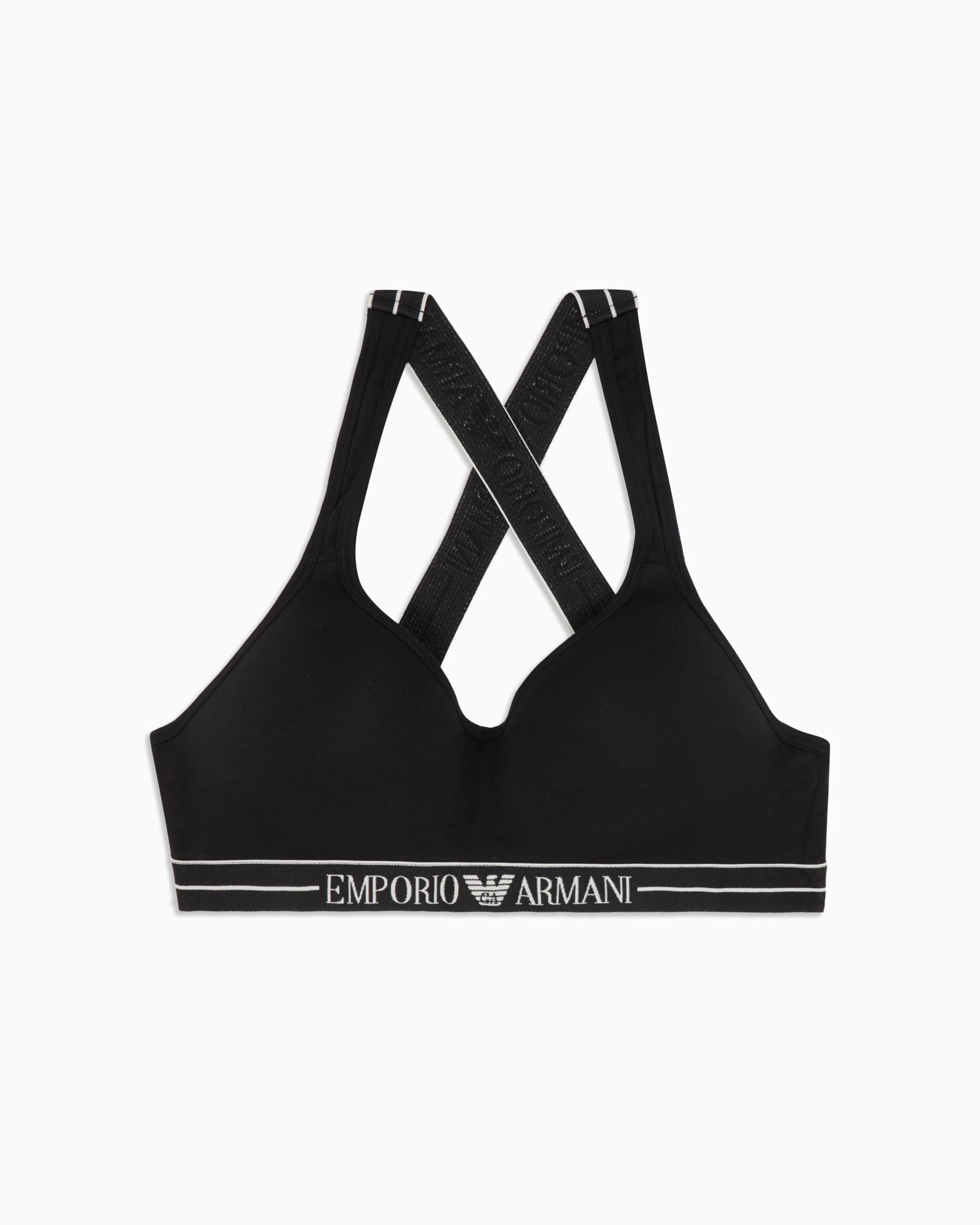 EMPORIO ARMANI Woman Everyday Cotton Padded Triangle Bra Black L