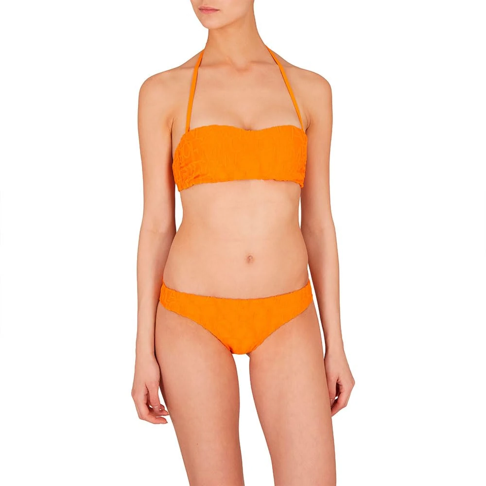 EMPORIO ARMANI Woman 3D Bold Logo Bandeau Bikini Orange S