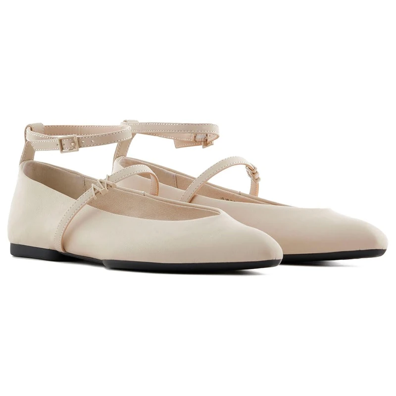 Armani Exchange Miriam, Woman Ballet Flat, Light Mirage, - Image 1