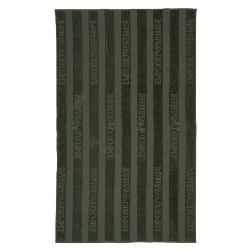 Emporio Armani Man Stripes Towel Beachwear Grey One Size