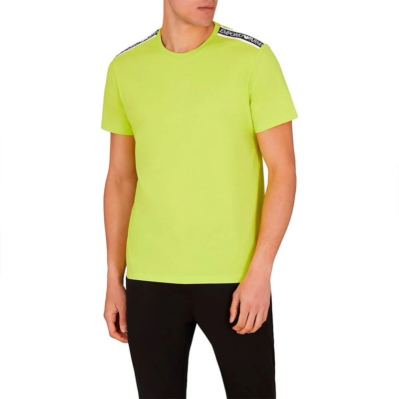 EMPORIO ARMANI Man Logo Tape Round-Neck T-Shirt Green M