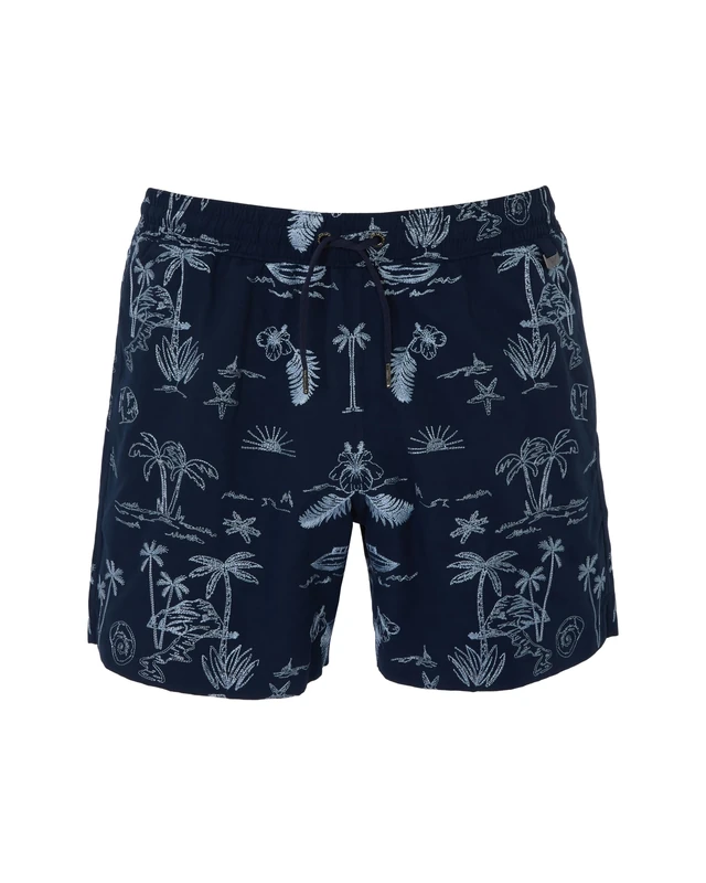 Emporio Armani Man All Over Embroidery Mid Boxer Blue L