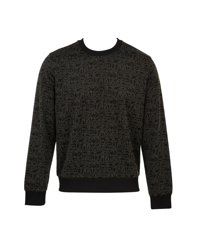 Emporio Armani Man Jacquard Logo Hoodie Sweatshirt Black S