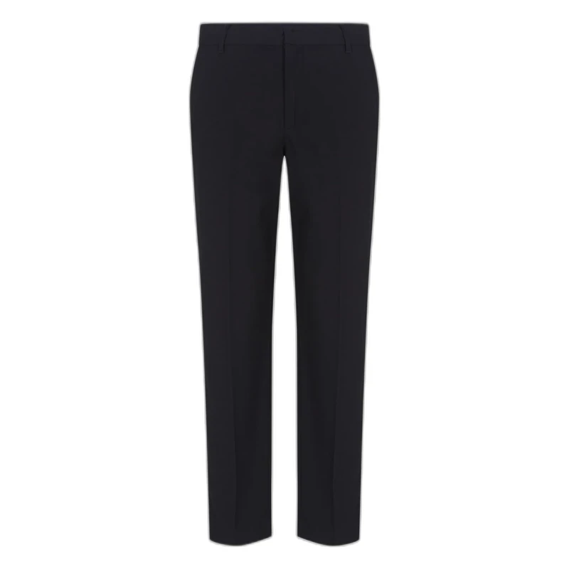 Armani Exchange Men's Icon, Back Logo Patch Wide-Leg Pences Trousers, Black, 30, Black, 20