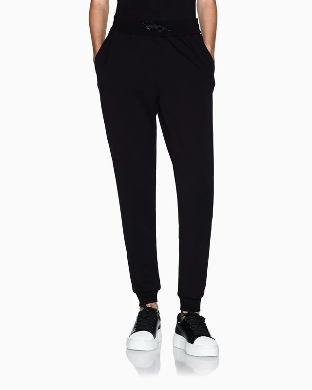 Armani Exchange Women's Icon Project, Shiny Studs Logo, Sweatpants, Black, L