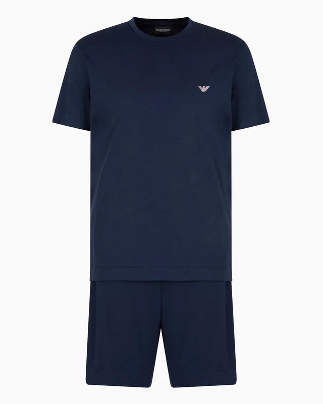 Emporio Armani Man Deluxe Pyjamas Short Pajamas Blue M