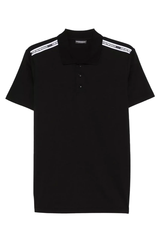 Emporio Armani Man Logo Tape Polo Beachwear Black S